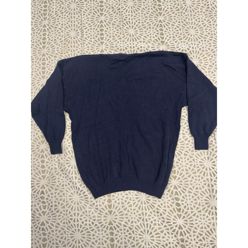 Ann Taylor Weekend Soft Blue Knit V Neck Sweater Womens Medium - Picture 4 of 4